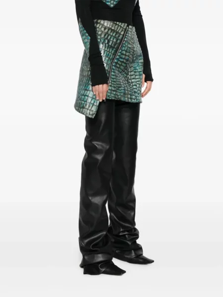 Fustă din piele Mitiliane Couture verde