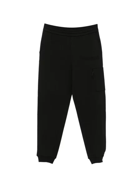 Pantaloni Moncler alergare cu autograf negru