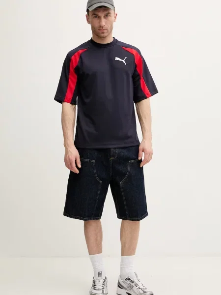 Puma Kratka majica Oversized Pique modra