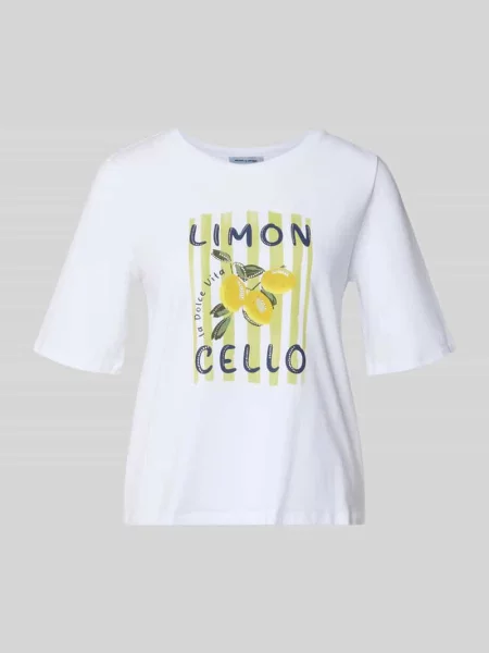 T-shirt z nadrukiem z motywem More & More biała
