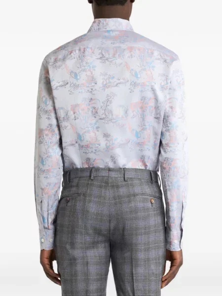Virágos jacquard ing Etro kék