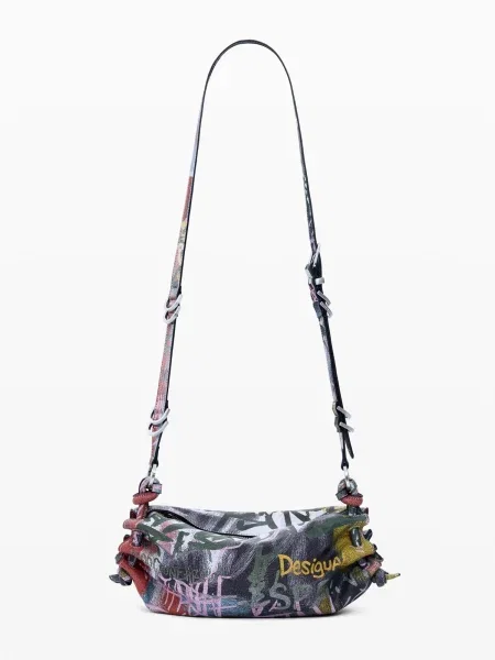 Crossbody táska Desigual nyomtatás fekete