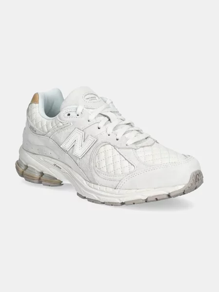 Кожени маратонки New Balance сиво бяло