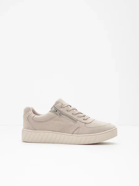 Sneakersy z wyściełaną podeszwą wewnętrzną beżowe