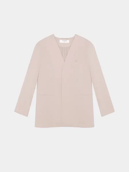 Піджак INTERTOP x KVITKOVA віскоза/поліестер бежевий