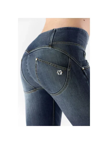 Skinny jeansy skinny Freddy niebieskie