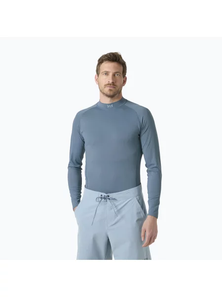 Longsleeve do pływania Helly Hansen Waterwear Rashguard washed navy niebieski