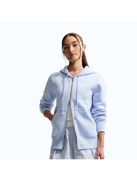 Bluză pentru femei Nike Sportswear Phoenix Fleece Full Zip hydrogen blue/sail albastru