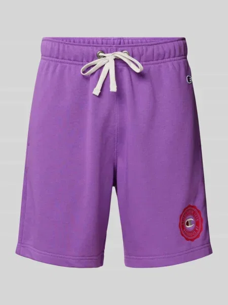 Szorty z dzianiny dresowej o kroju regular fit z naszywką z logo Champion