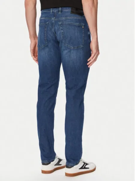 KARL LAGERFELD Jeans hlače Tapered Fit modra