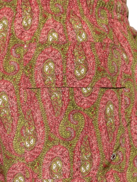 Slip de baie Etro cu imagine cu model paisley roz
