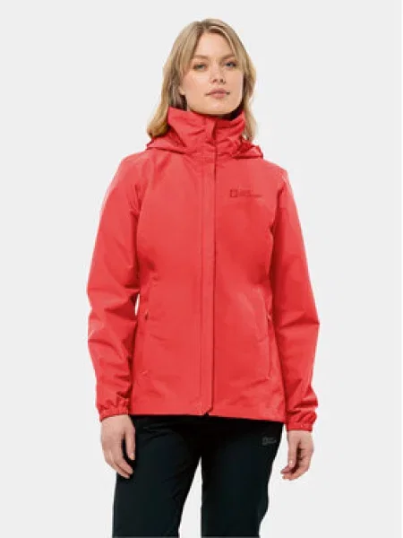 Jack Wolfskin Větrovka Stormy Point červená
