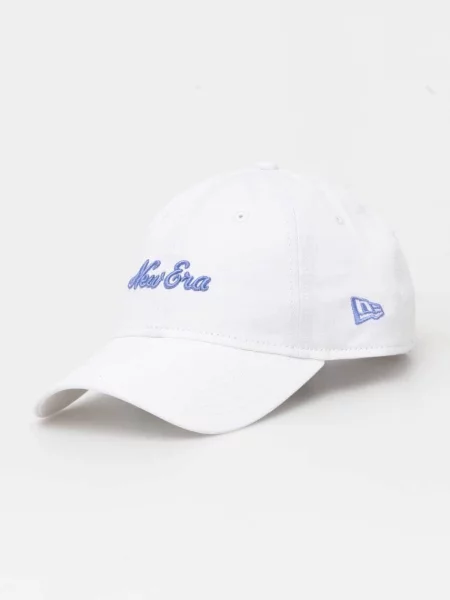 Шапка с козирка New Era с апликация бяло