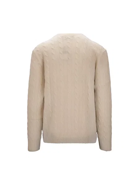 Polo Ralph Lauren sweter Mężczyźni Wełna jednolity XL biały