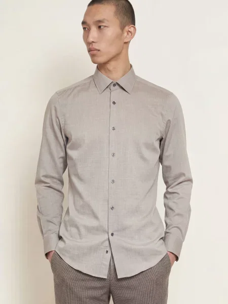 Boss Košile Hank Slim Fit šedá