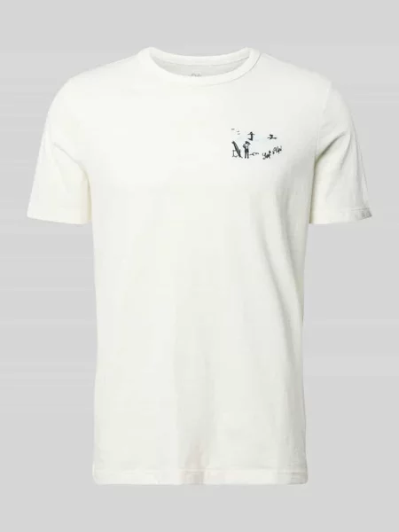 T-shirt o kroju regular fit z czystej bawełny S.oliver Red Label biała