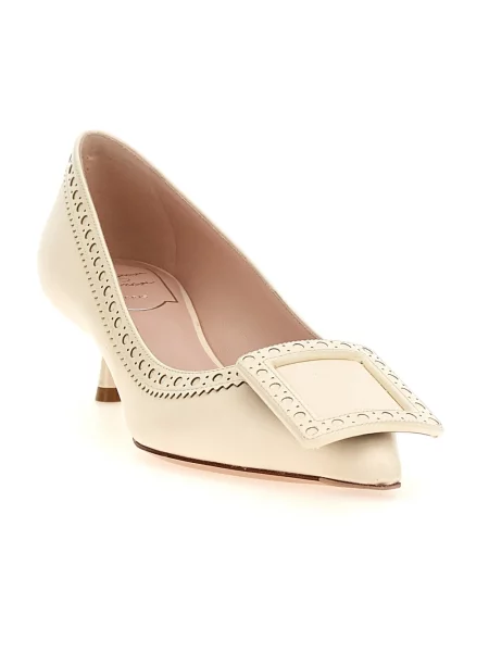 Czółenka Roger Vivier skórzana biała