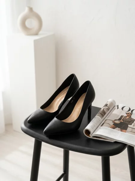 Pantofi cu toc Sergio Leone negru