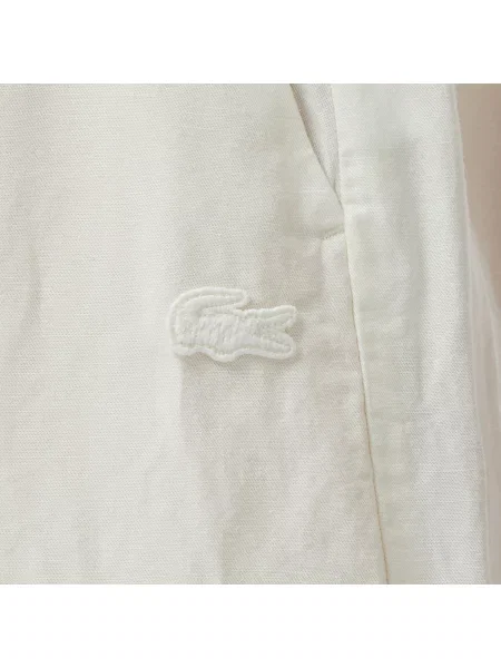 Lacoste Spodnie Relaxed Fit białe