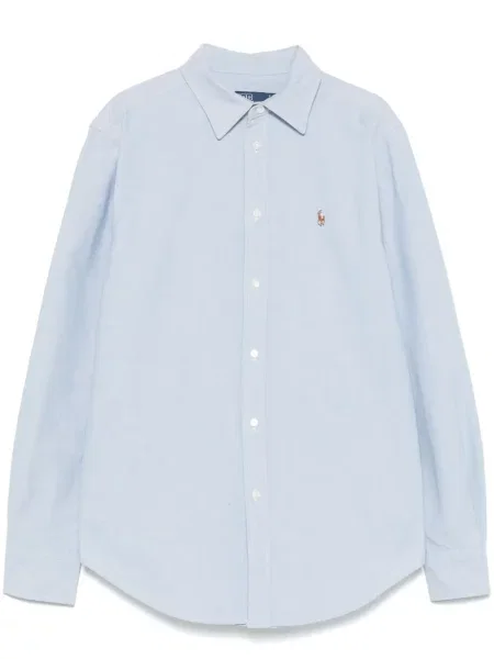 Portofel Polo Ralph Lauren din poplin cu imagine în carouri albastru