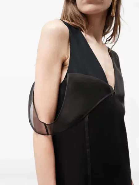 Rochie midi Carven din dantelă negru