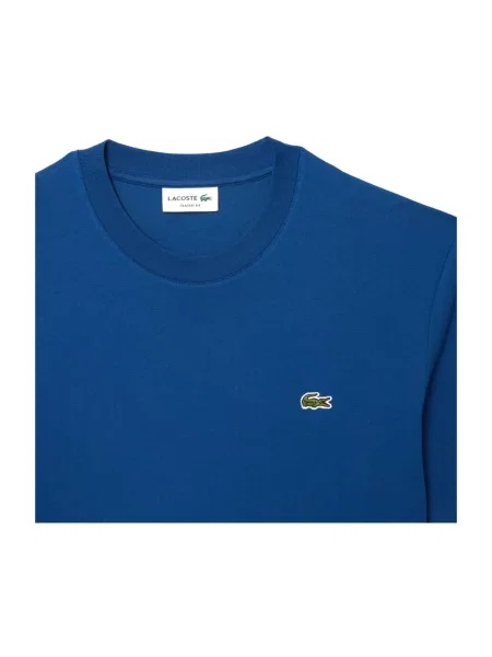 Lacoste t-shirt granatowy gładki niebieska