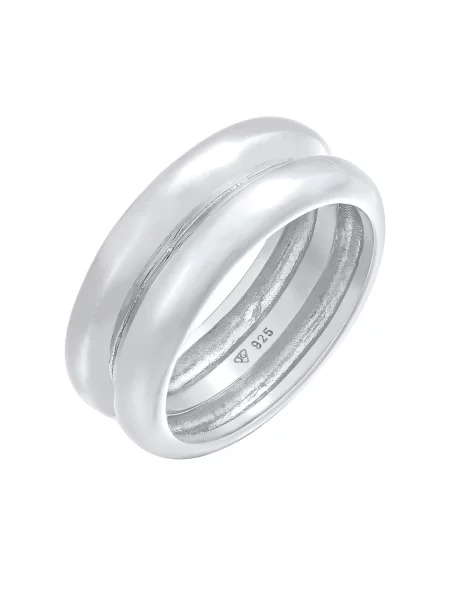 ELLI PREMIUM Prstan Chunky' srebrna