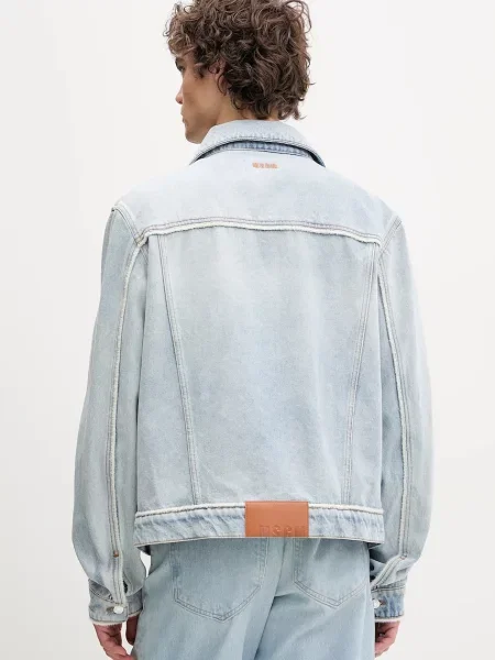 MSGM geaca jeans de tranzitie albastru