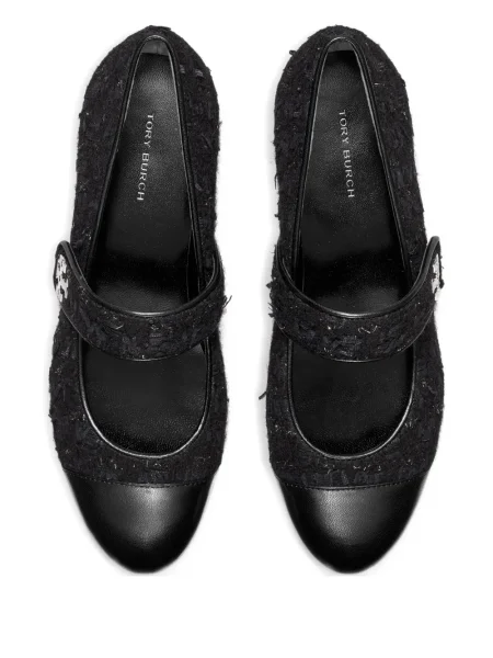 Șapcă Tory Burch din tweed albastru
