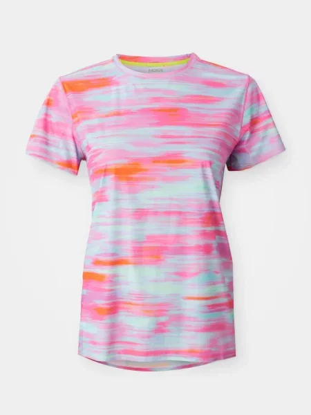 HOKA Funkcionalna majica AIROLITE svetlo / oranžna / roza modra