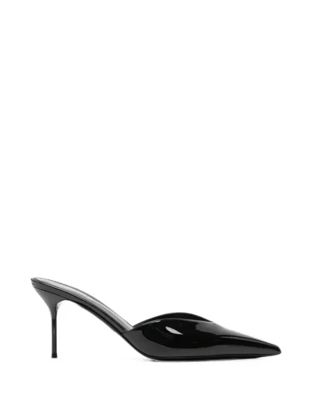 Papuci tip mules Paris Texas din piele negru