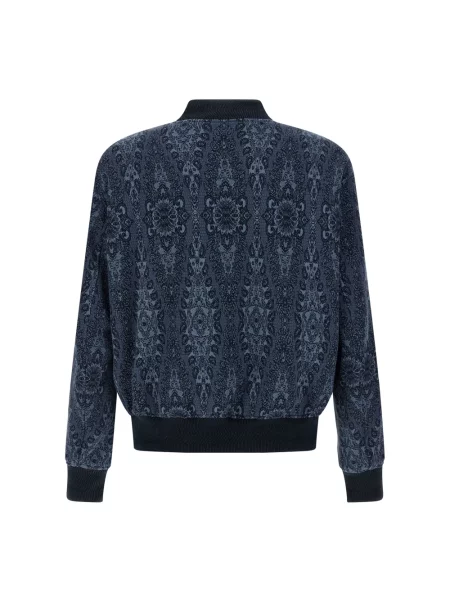 Kurtka bomber Etro żakardowy niebieski