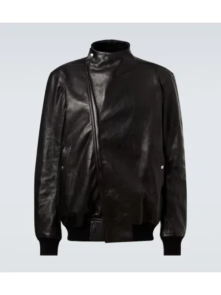 Usnjena jakna Rick Owens črna