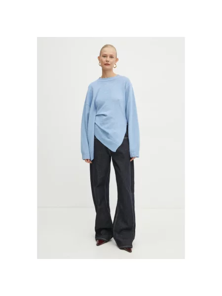 Victoria Beckham sweter wełniany niebieski
