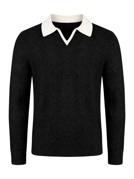 Vantory Pulover negru alb