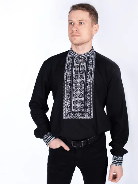 Едельвіка Вишита сорочка Віскоза/поліестер чорний