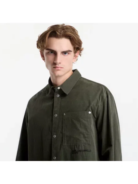 Риза Karl Lagerfeld Jeans Boxy Corduroy Shirt Beetle M