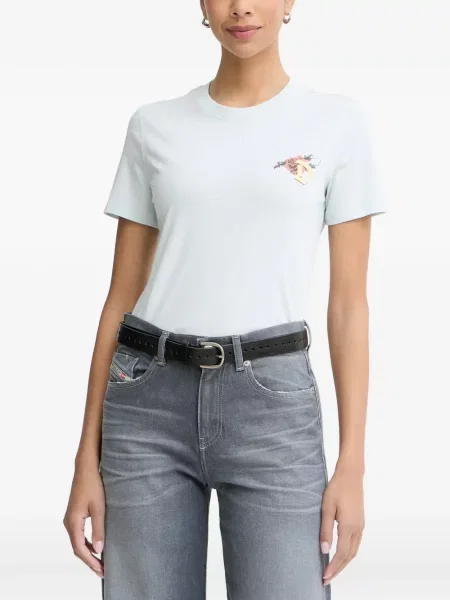 Tricou Diesel cu imagine albastru