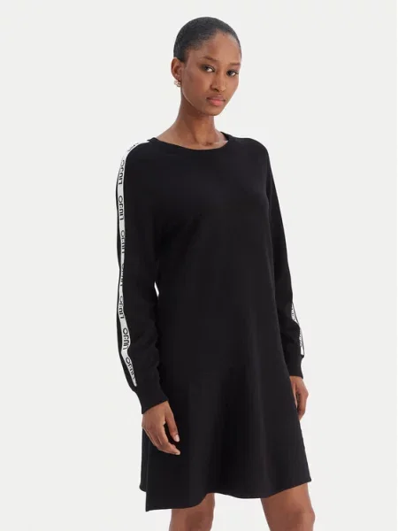 Liu Jo Sport Pletena obleka črna