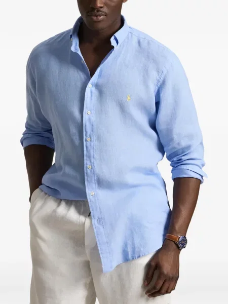 Ριγέ πουκάμισο Polo Ralph Lauren με σχέδιο μπλε