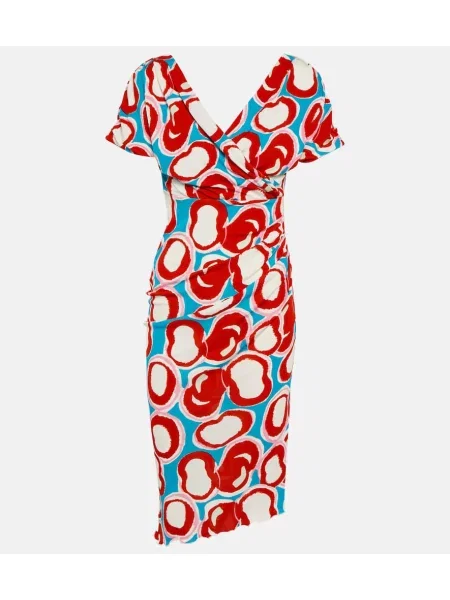 Rochie midi Diane Von Furstenberg cu imagine din jerseu până la genunchi