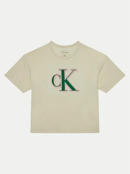Calvin Klein Jeans Póló Ekru Boxy Fit