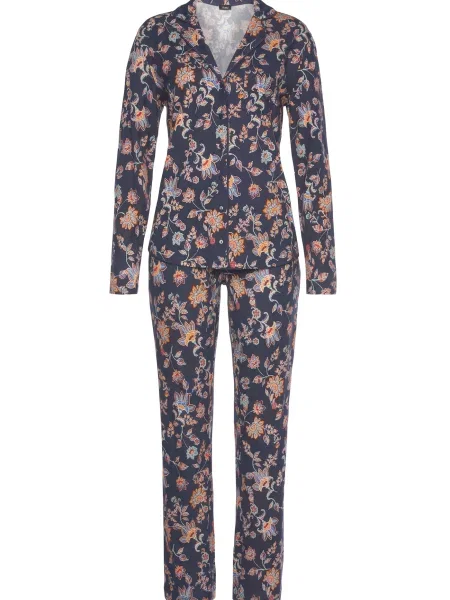 VIVANCE Pijama marin / mai multe culori albastru