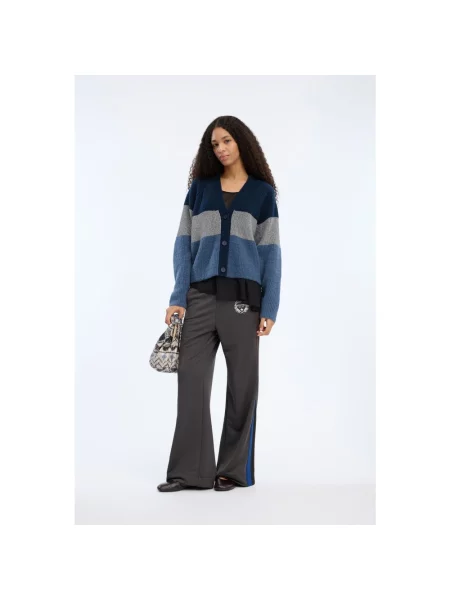 Dzianinowy sweter Munthe niebieski