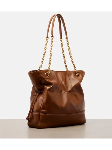 Geantă shopper Saint Laurent din piele maro