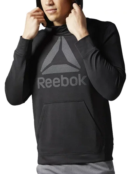 Hanorac cu glugă Reebok cu imagine negru