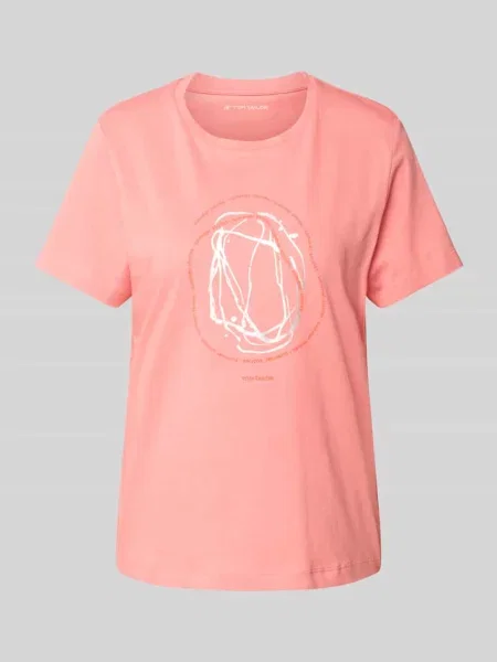 T-shirt o kroju regular fit z czystej bawełny Tom Tailor