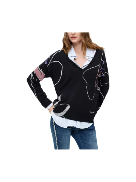 Sweter Desigual czarny