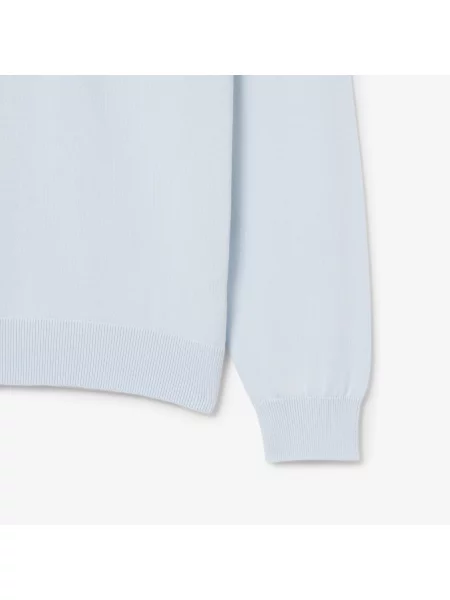 Lacoste Sweter Z Wysokim Kołnierzem I Zamkiem niebieski