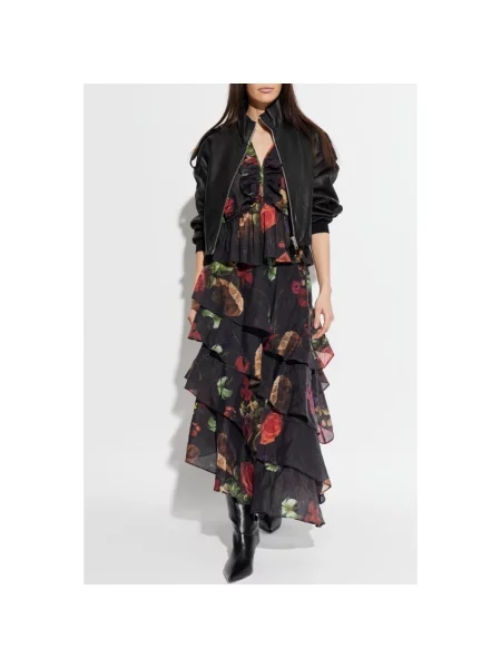 Lniana bluzka Allsaints czarna